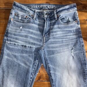 American Eagle Jeans Men *30x34 (33) Denim Move Free Slim Straight Distress